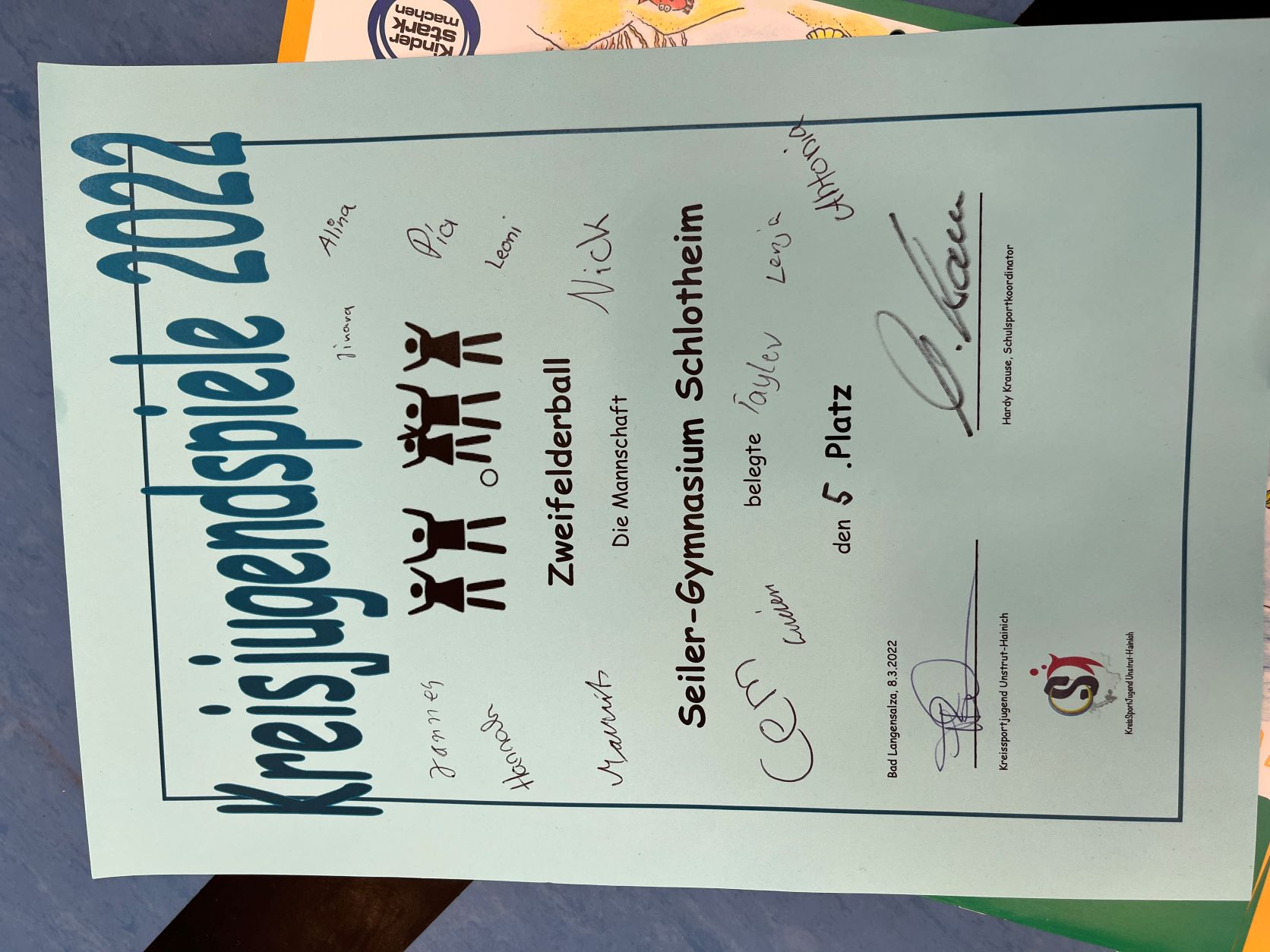 Urkunde 5Platz